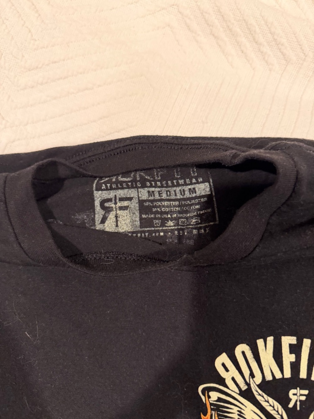 Rokfit Black Graphic Tee - 'Change Begins With Discomfort' Size M - Picture 3 of 3